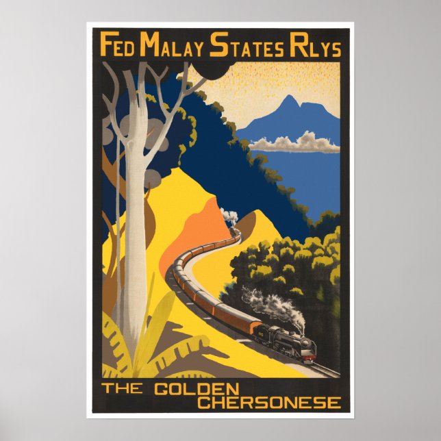 Fed Malay States Rlys Poster de viagens (Frente)