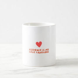 feedback é minha língua de amor - caneca