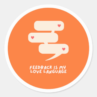 feedback é minha linguagem de amor - adesivo