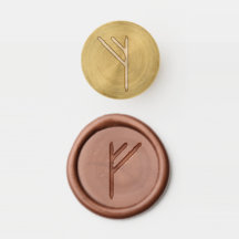 Fehu Futhark Rune Wax Stamp 0,75"