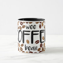 Feijão de café pequenino - caneca branca
