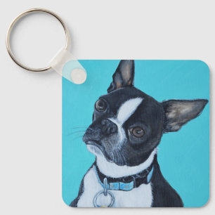 Feijões da Chaveiro de pintura de Boston Terrier