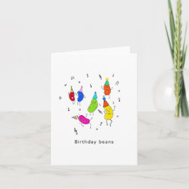 Feijões de Aniversário. Cartão de Aniversário