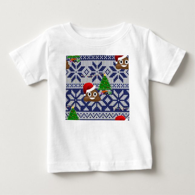 feio cocô de suéter de Natal emoji (Frente)