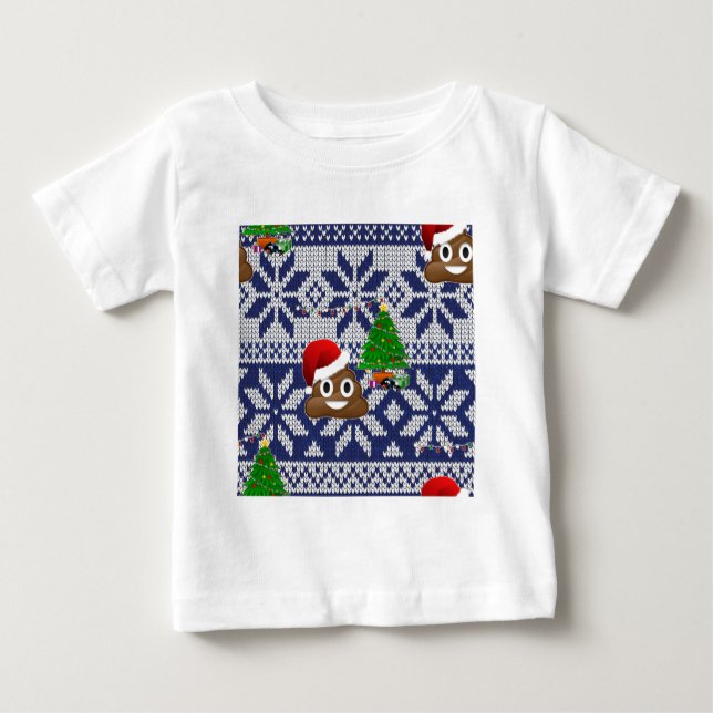 feio cocô de suéter de Natal emoji (Frente)