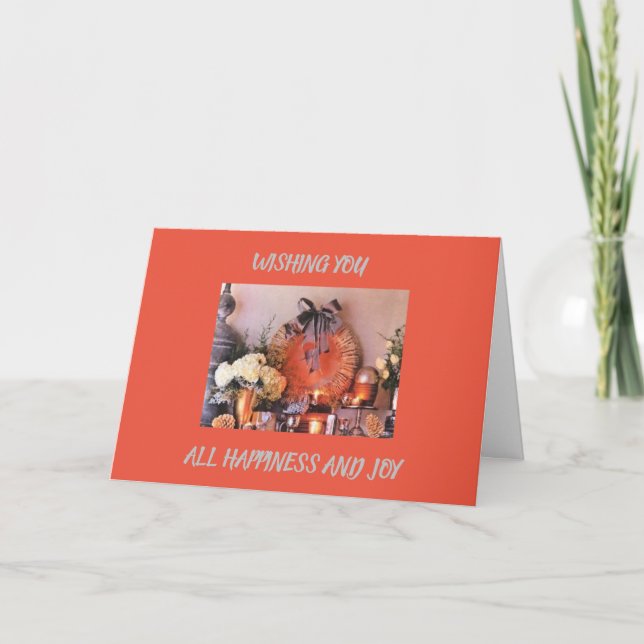 **FEIRA DE FERIADO E ANO NOVO** NO CARTÃO DE NATAL (Frente)