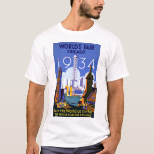 Feira de mundos Chicago do vintage camisa de 1934