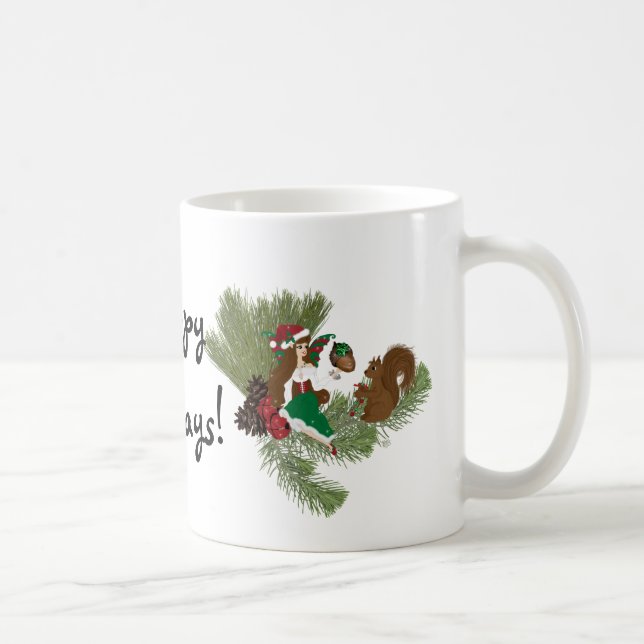 Feira de Natal e esquilo doando caneca (Direita)