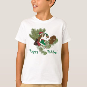 Feira de Natal e Esquilo Oferecendo Camisa