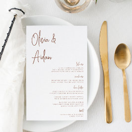 Feira | Menu de Casamento de Script Manuscrito Mod