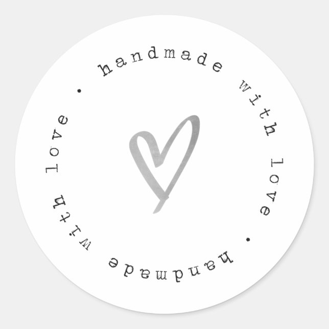 Feita À Mão Com Adesivos De Amor (Frente)