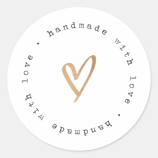 Feita À Mão Com Adesivos De Amor (Frente)