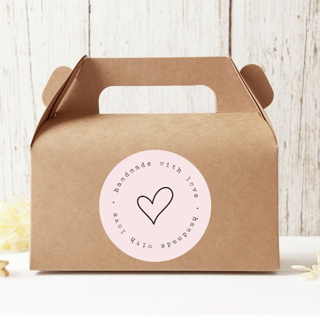 Feita à mão com amor com adesivo cardíaco | Person (Criador carregado)