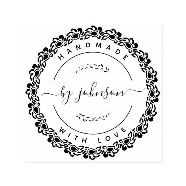 Feita À Mão Com Carimbo De Autopingar Rústico Com  (Design)