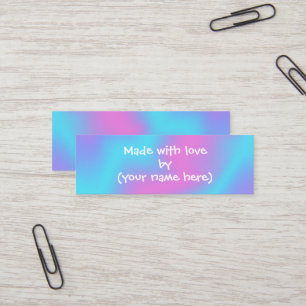 Feita Com Amor Mini Cartão de visita Personalizad