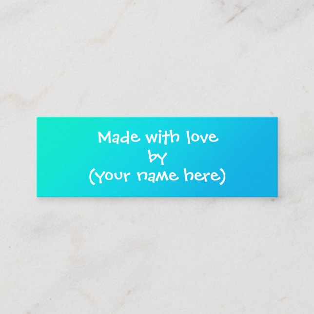 Feita Com Amor Mini Cartão de visita Personalizado (Frente)