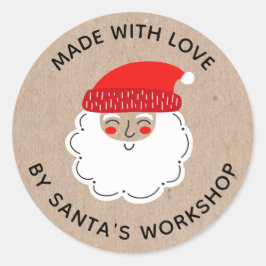 Feita com o amor da etiqueta do presente de Natal