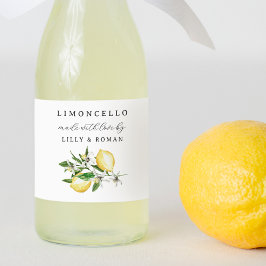 Feita com o Amor Etiqueta de Garrafa Limoncello