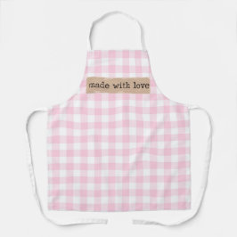 Feita com verificação rosa-amor e branca