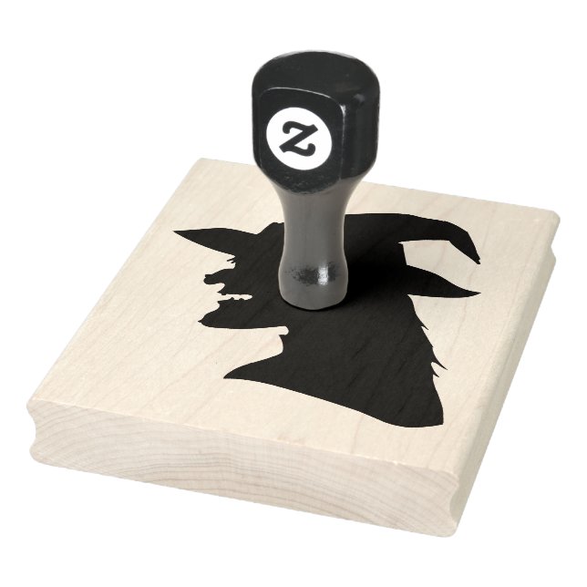 Feiticeira Spooky de Halloween Carimbo de Borracha (Carimbo)