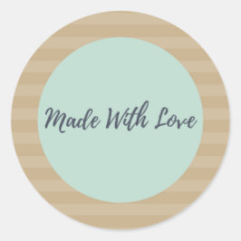 Feito com adesivos de amor