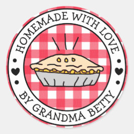 Feito com Amor, Etiquetas de Presente de Torta de