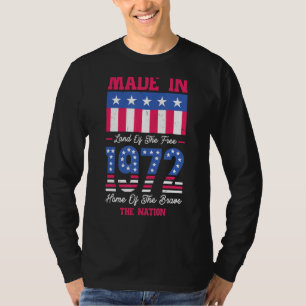 Feito Em 1972, Camisas Usa Terra De Casa Livre De