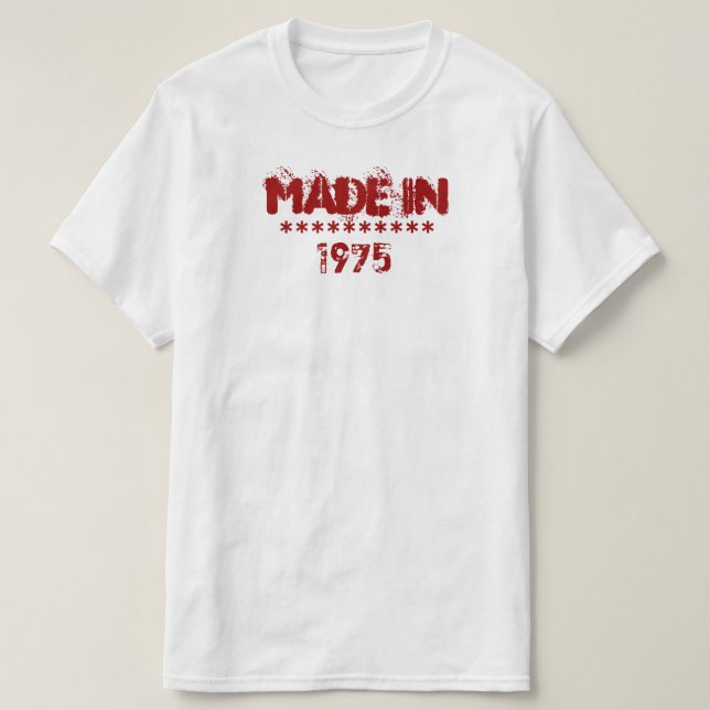 Feito em Camisa de 1975 (Frente do Design)