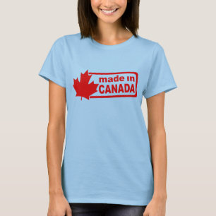Feito em Canadá - a camisa de mulheres brancas