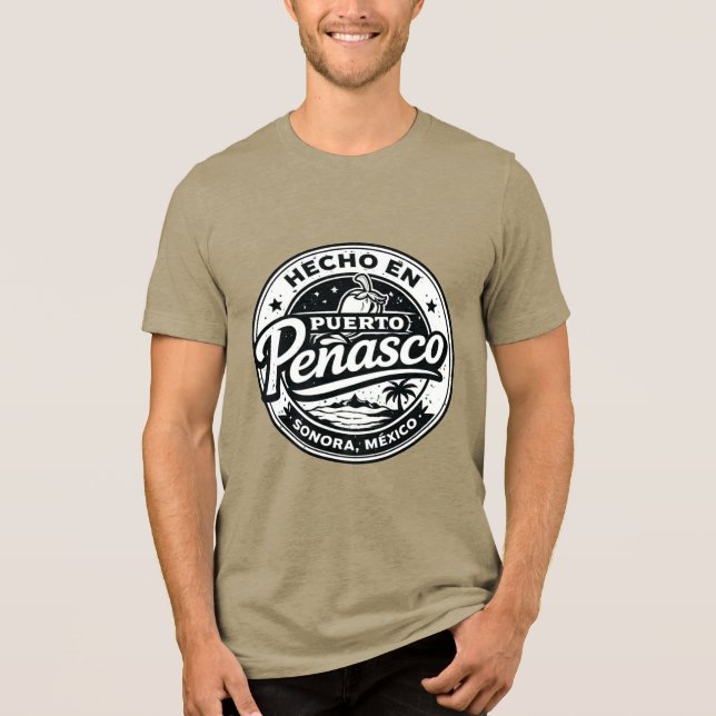 Feito em Puerto Peñasco Camisa – LOGO BRANCO (Frente)