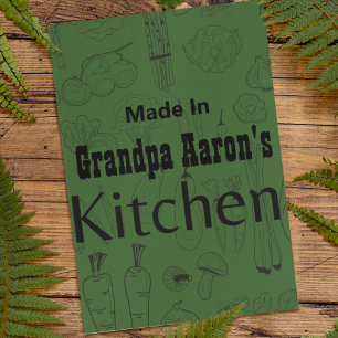 Feito Em [Seu Nome] Placa De Receita Da Cozinha Qu