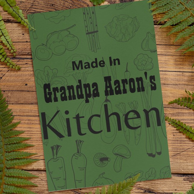 Feito Em [Seu Nome] Placa De Receita Da Cozinha Qu (Criador carregado)