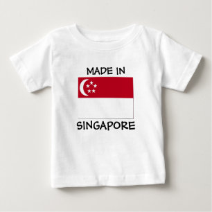 Feito em Singapura, camisa de bebê