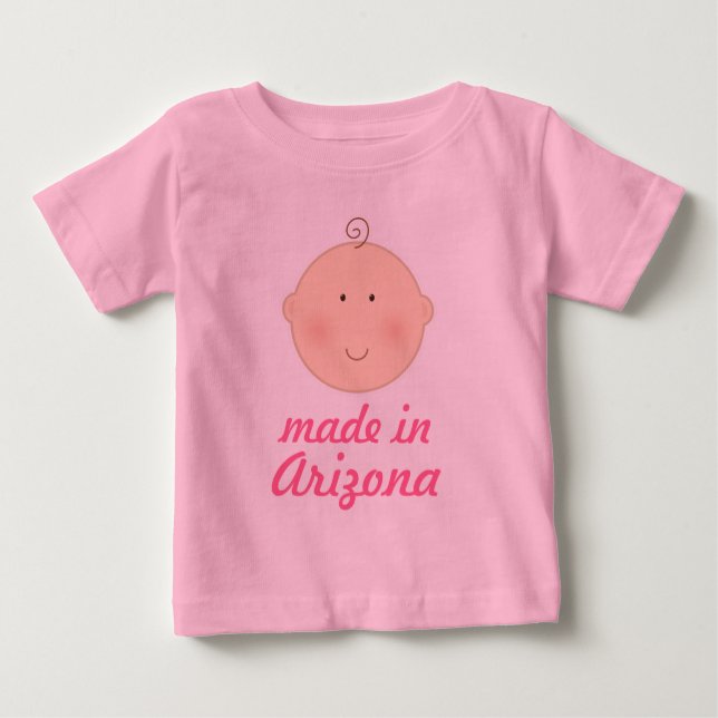 Feito na camiseta do bebê ou da criança da arizona (Frente)