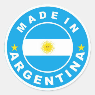 feito na etiqueta da bandeira de país de Argentin