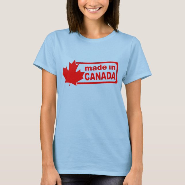 Feito no Canadá - Camisa Branca De Mulher (Frente)