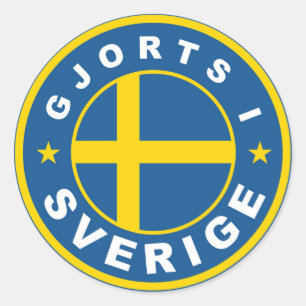 feito no sverige dos gjorts da etiqueta da