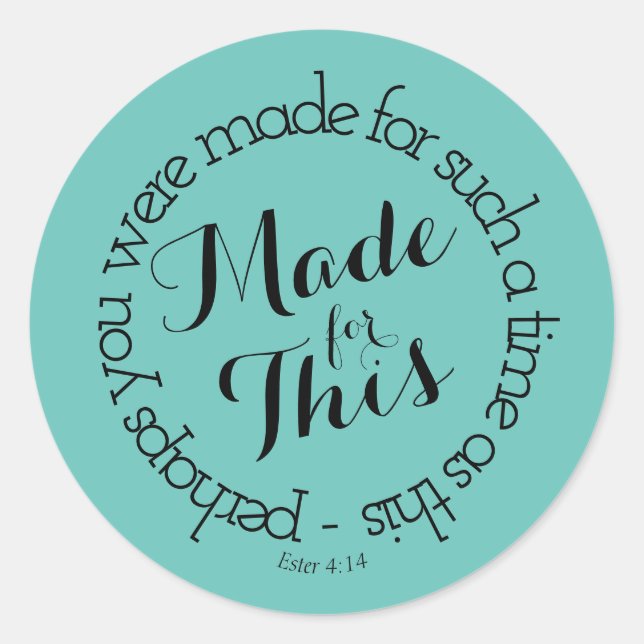 Feito para este adesivo redondo clássico (Frente)