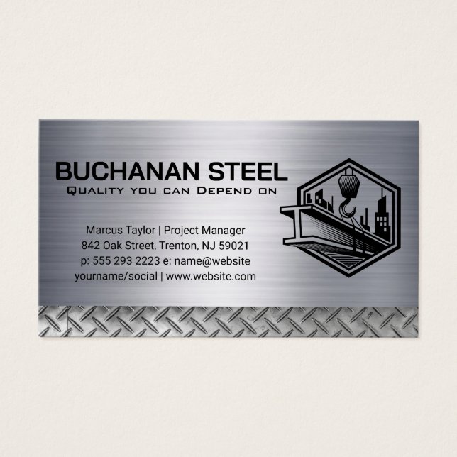 Feixe de aço e guindaste | Construção (Frente)