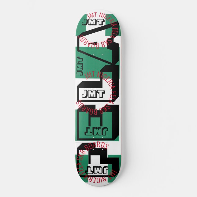 FELA JMT NIGERIA 8, 1/4", skateboard Deck (Frente)