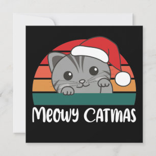 Felicatais Natalícia Convite de Piada de Gato de N