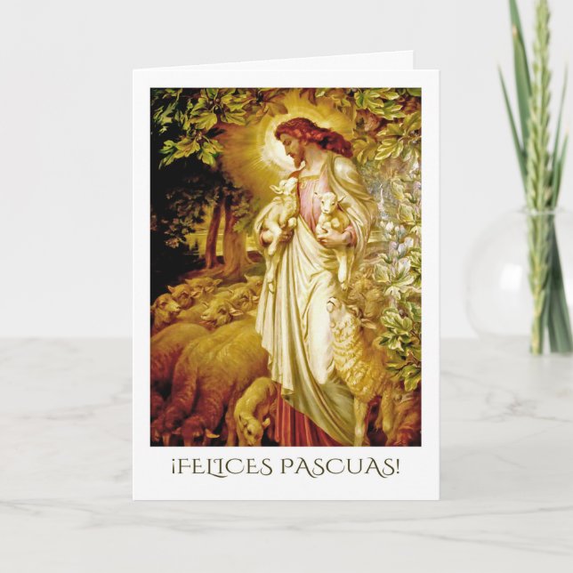 Felices Pascuas. Cartões de páscoa em espanhol (Frente)