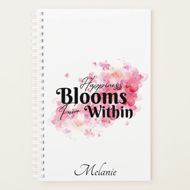 Felicidade Blooms de Dentro do Planejador (Frente)