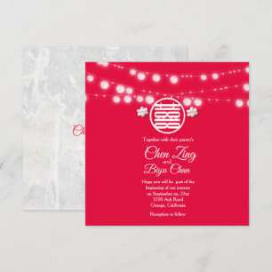 Felicidade Dupla Considerada Convite De Casamento 