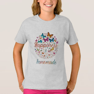 Felicidade é Camisa T de Crianças Homemadas
