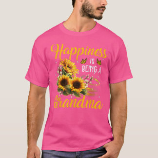 Felicidade é ser uma vovó Camisa Lover Girassol