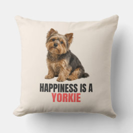Felicidade é uma Almofada de Yorkie