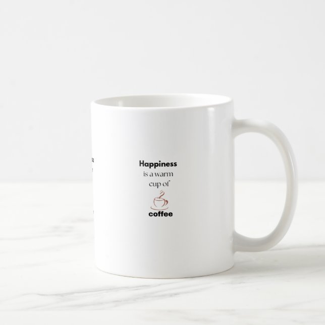 Felicidade é uma xícara quente de canecas de café (Direita)