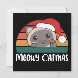 Felicidade Felina Natalícia Convite de Natal com P