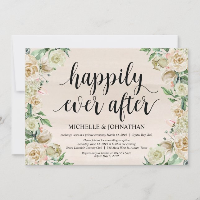 Felicidade para sempre, Convite para Recepção de C (Frente)